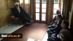 دیدارسرپرست پردیس فاطمه زهرا (س) و مرکز شهید رجایی اصفهان به همراه جمعی از مسئولان دانشگاه فرهنگیان اصفهان با آیت الله مظاهری