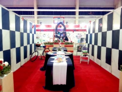 طراحی دکور غرفه ی دانشگاه فرهنگیان در یازدهمین نمایشگاه بین االمللی پژوهش و فناوری با همکاری کانون تبلیغات و ترویج ارزشهای اسلامی پردیس فاطمه زهرا(س)