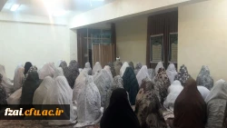 برگزاری مراسم نماز جماعت و افطاری در خوابگاه پردیس فاطمه زهرا(س). اصفهان همزمان با حلول ماه مبارک رمضان.