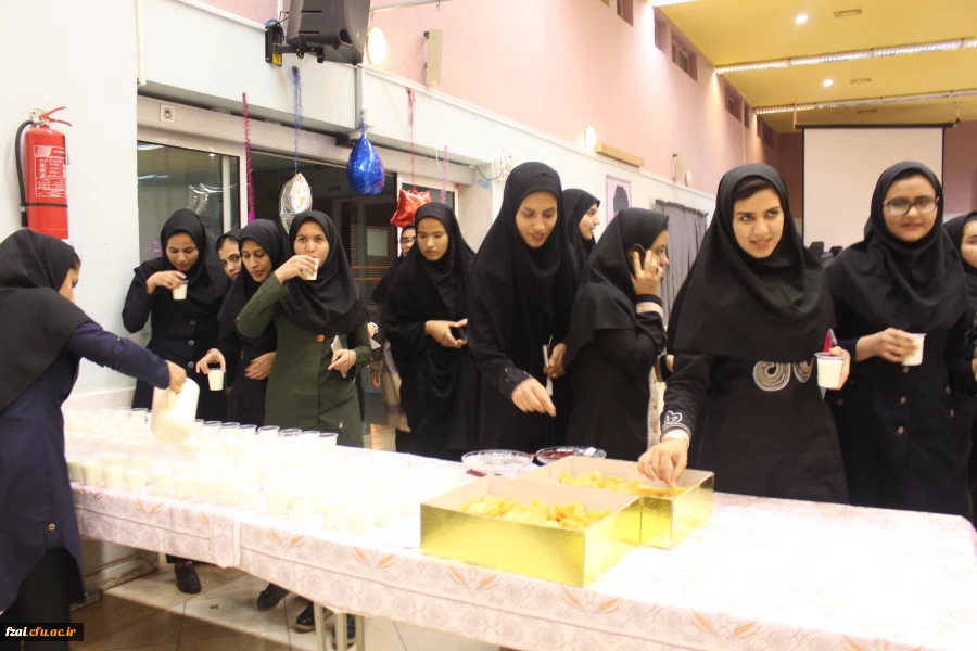 فضا سازی و برگزاری جشن هفته خوابگاه در پردیس فاطمه زهرا (س) اصفهان . همراه با سخنرانی مسوولین ، تقدیرازدانشجویان  فعال، تقدیرازاتاق برتروجمعی ازکارکنان با محوریت شعار امسال حمایت از کالای ایرانی