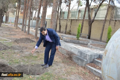 کاشت 130 اصله درخت آلبالو در پردیس فاطمه زهرا (س) اصفهان