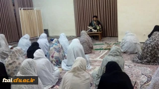 مراسم جزءخوانی در خوابگاه قبل از نماز مغرب و عشا در ایام ماه مبارک رمضان در پردیس