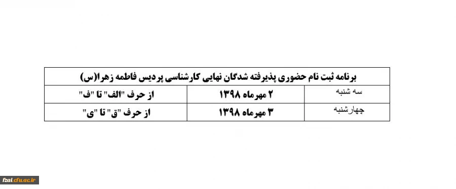 ثبت نام حضوری