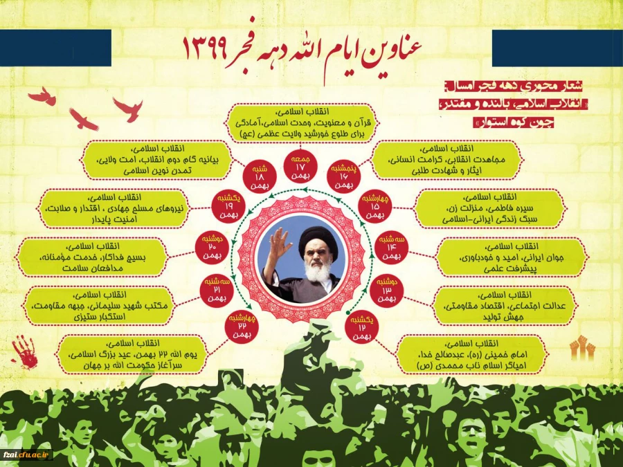 عناوین ایام الله دهه فجر 1399