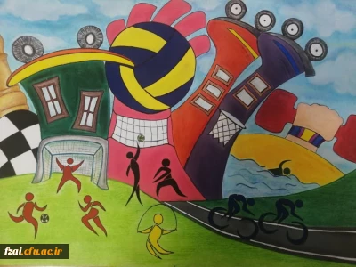 کسب مقام اول نقاشی مسابقه ورزشی ، هنری و ادبی  کمیته ملی المپیک توسط دانشجو معلم پردیس فاطمه زهرا (س) اصفهان