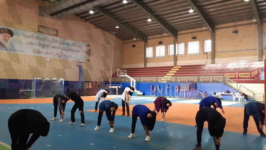 ورزش صبحگاهی در جهت نشاط و شادابی سرای دانشجویی و سلامت جسم و روان دانشجویان