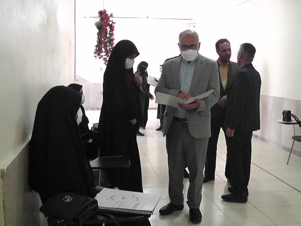 بازدید معاونت اداره کل آموزش و پرورش از روند برگزاری مصاحبه داوطلبان ورود به دانشگاه فرهنگیان پردیس فاطمه زهرا (س) اصفهان
