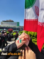 حضور دانشجو معلمان پردیس حضرت فاطمه الزهرا (س) در راهپیمایی روز قدس