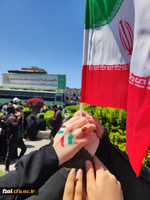 حضور دانشجو معلمان پردیس حضرت فاطمه الزهرا (س) در راهپیمایی روز قدس