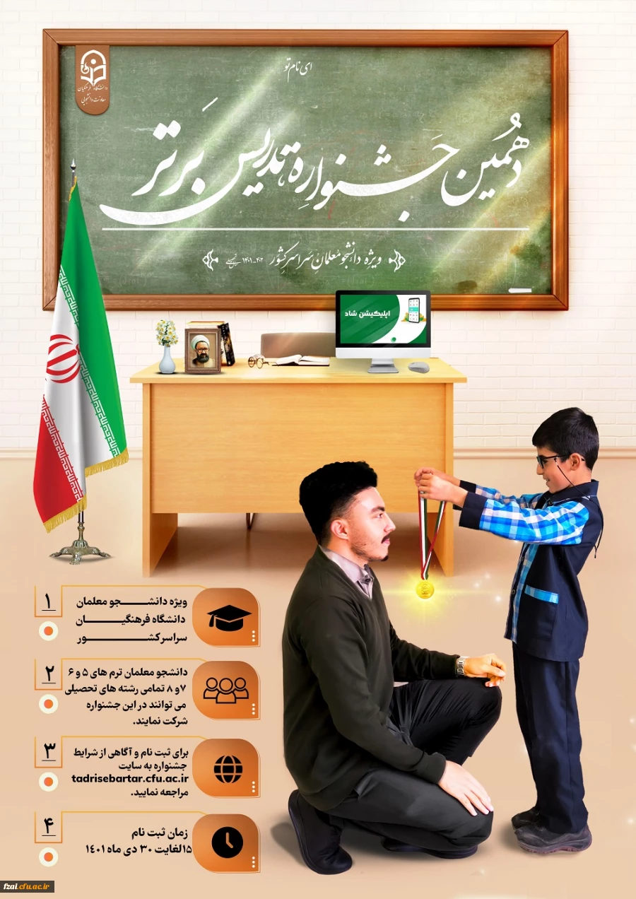 اسامی راه یافتگان به مرحله منطقه ای جشنواره تدریس برتر دانشگاه فرهنگیان استان اصفهان