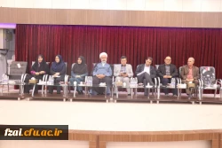 جلسه پرسش و پاسخ با رییس، معاون هماهنگی،مسئول امور دانشجوئی و مالی مدیریت پردیس های استان، نماینده محترم دفتر مقام معظم رهبری،روسا ومعاونین پردیس ،مدیران گروه ،مسئول حراست  در سالن شهید سلیمانی پردیس فاطمه زهرا (س) 