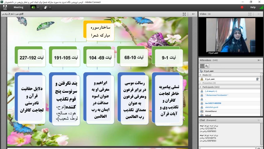 نگاه تدبری به سوره مبارکه شعرا، برای ایجاد انس و تفکر پژوهی در دانشجویان