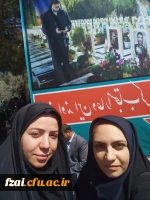 حضور مسئولین و دانشجو معلمان دانشگاه فرهنگیان پردیس فاطمه زهرا (س)اصفهان در مراسم تشییع سردار شهید زاهدی