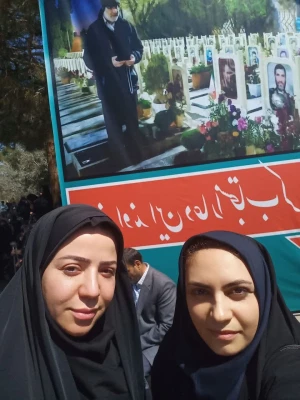 حضور مسئولین و دانشجو معلمان دانشگاه فرهنگیان پردیس فاطمه زهرا (س)اصفهان در مراسم تشییع سردار شهید زاهدی