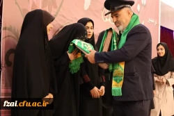 حضور پرچم متبرک حرم حضرت معصومه (س) در سالن شهید سلیمانی پردیس فاطمه زهرا (س) به مناسبت روز دختر