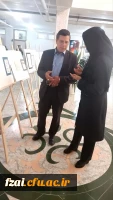 بازید رئیس امور پردیس های دانشگاه فرهنگیان استان اصفهان از نمایشگاه آثار دانشجویان پردیس فاطمه زهرا(س)