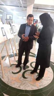 بازید رئیس امور پردیس های دانشگاه فرهنگیان استان اصفهان از نمایشگاه آثار دانشجویان پردیس فاطمه زهرا(س)