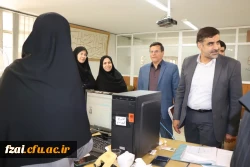 بازدید علی اکبر کجباف رئیس دانشگاه فرهنگیان استان به همراه مسوولین نظارت و ارزیابی استان اصفهان و مسوولین دانشگاه فرهنگیان پردیس فاطمه زهرا (س) از فرآیند مصاحبه 