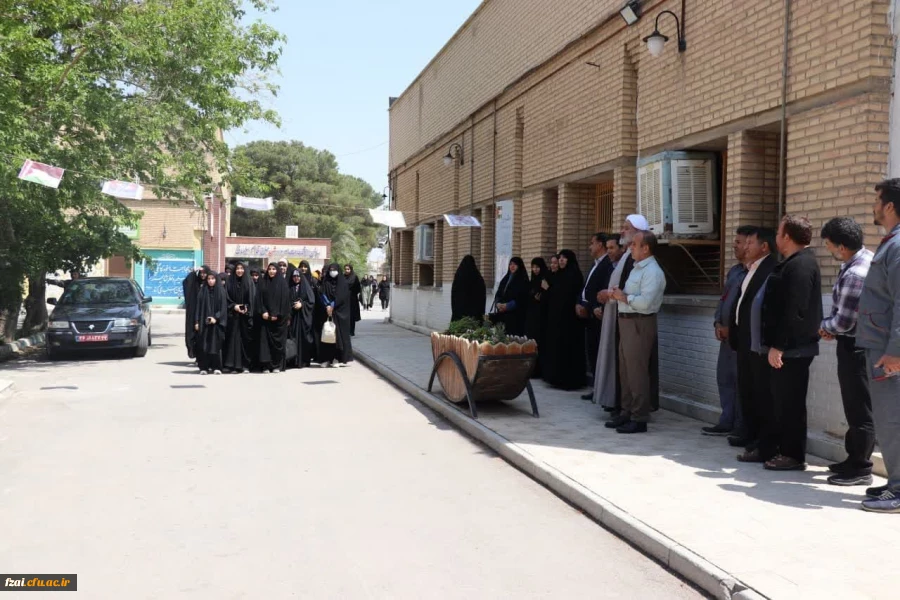 راهپیمایی دانشجو معلمان پردیس فاطمه زهرا (س) اصفهان در حمایت از مردم مظلوم و بی دفاع غزه 