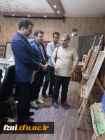 بازدید مدیر کل آموزش و پرورش استان اصفهان ازنمایشگاه آثاراساتید هنردانشگاه فرهنگیان 